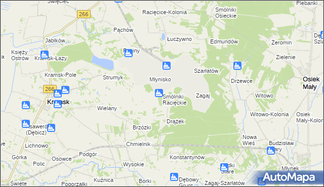 mapa Smólniki Racięckie, Smólniki Racięckie na mapie Targeo