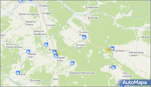 mapa Smólsko Duże, Smólsko Duże na mapie Targeo