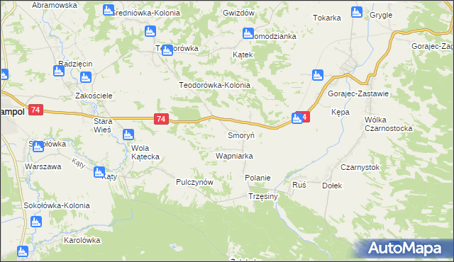 mapa Smoryń, Smoryń na mapie Targeo