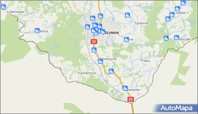 mapa Smreczyna, Smreczyna na mapie Targeo