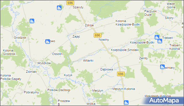 mapa Śnice, Śnice na mapie Targeo
