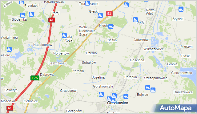 mapa Sobakówek, Sobakówek na mapie Targeo