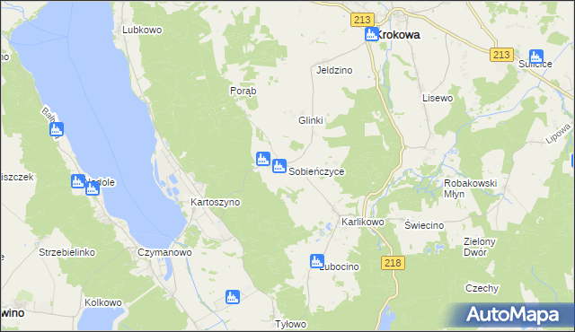 mapa Sobieńczyce, Sobieńczyce na mapie Targeo