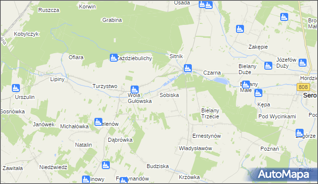 mapa Sobiska, Sobiska na mapie Targeo