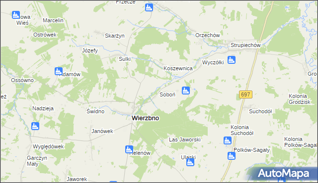 mapa Soboń, Soboń na mapie Targeo