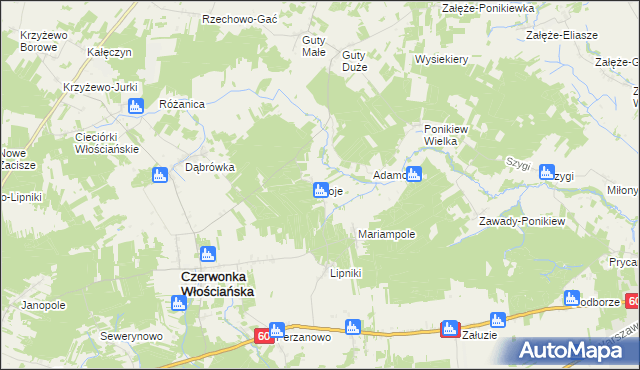 mapa Soje, Soje na mapie Targeo