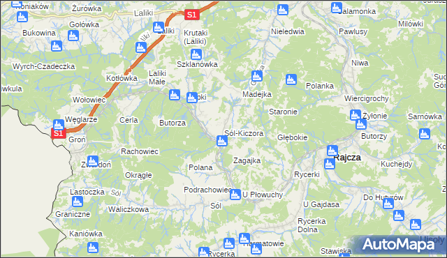 mapa Sól-Kiczora, Sól-Kiczora na mapie Targeo