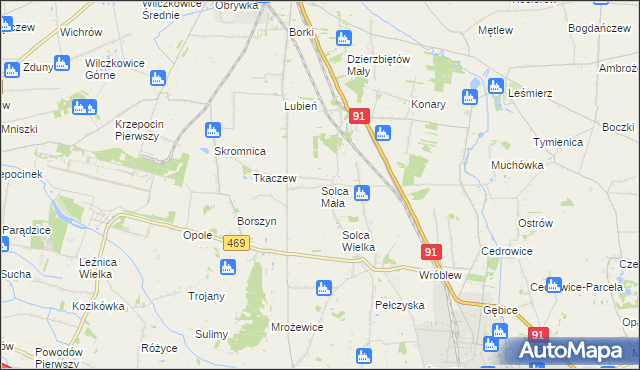 mapa Solca Mała, Solca Mała na mapie Targeo