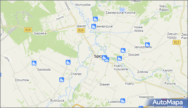 mapa Spiczyn, Spiczyn na mapie Targeo