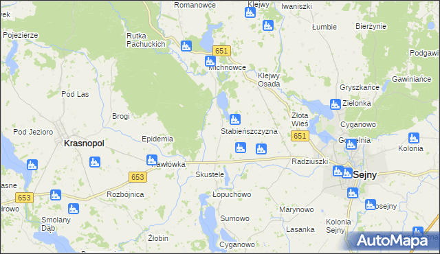 mapa Stabieńszczyzna, Stabieńszczyzna na mapie Targeo