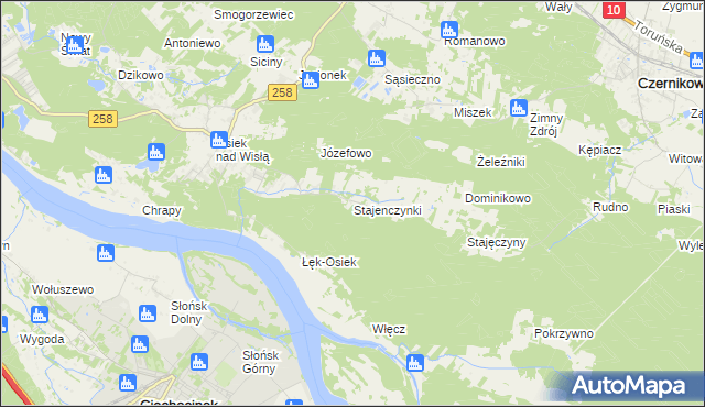 mapa Stajenczynki, Stajenczynki na mapie Targeo