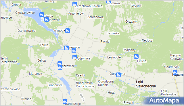 mapa Stanisławów gmina Łęki Szlacheckie, Stanisławów gmina Łęki Szlacheckie na mapie Targeo