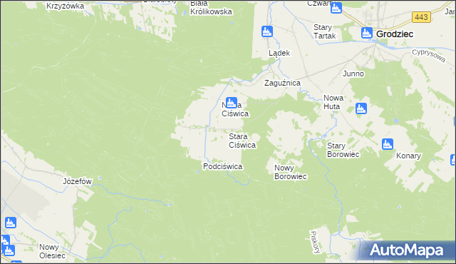 mapa Stara Ciświca, Stara Ciświca na mapie Targeo