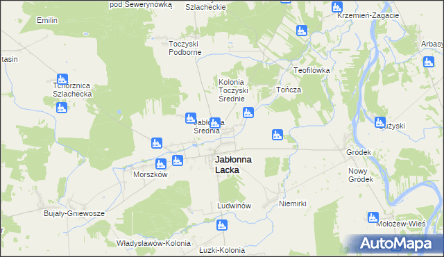 mapa Stara Jabłonna, Stara Jabłonna na mapie Targeo
