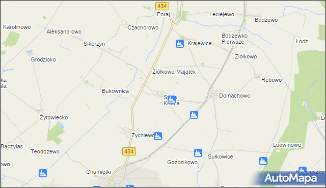 mapa Stara Krobia, Stara Krobia na mapie Targeo