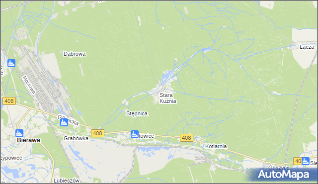 mapa Stara Kuźnia, Stara Kuźnia na mapie Targeo