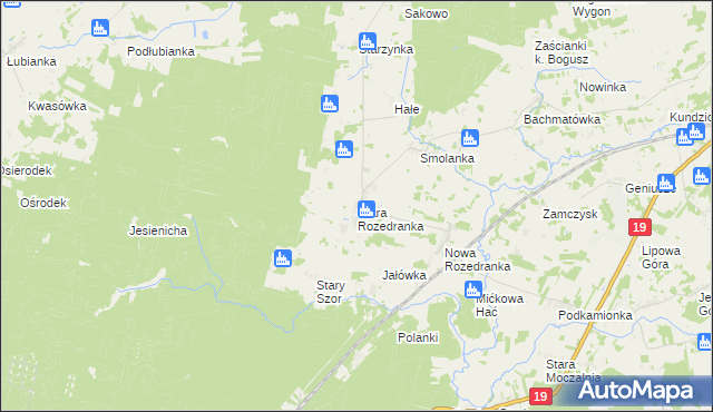 mapa Stara Rozedranka, Stara Rozedranka na mapie Targeo