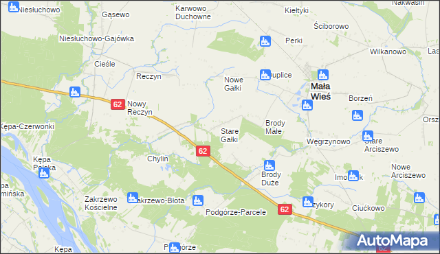 mapa Stare Gałki, Stare Gałki na mapie Targeo