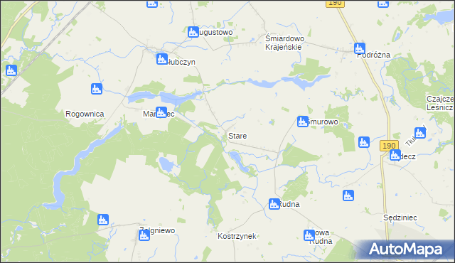 mapa Stare gmina Wysoka, Stare gmina Wysoka na mapie Targeo