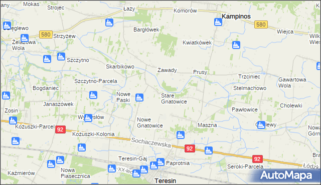 mapa Stare Gnatowice, Stare Gnatowice na mapie Targeo