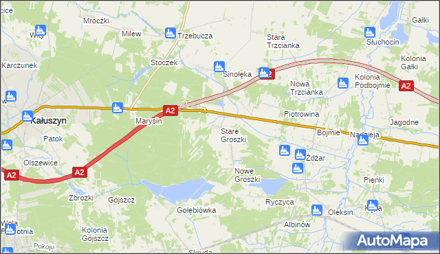 mapa Stare Groszki, Stare Groszki na mapie Targeo