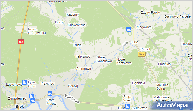 mapa Stare Kaczkowo, Stare Kaczkowo na mapie Targeo