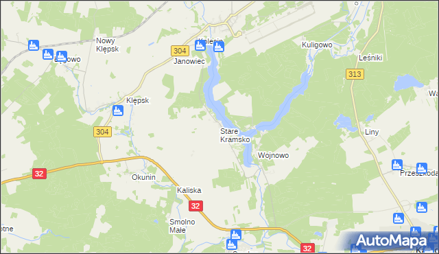 mapa Stare Kramsko, Stare Kramsko na mapie Targeo