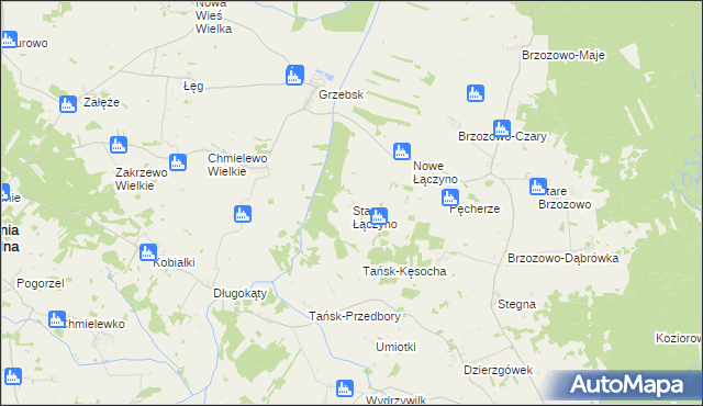 mapa Stare Łączyno, Stare Łączyno na mapie Targeo