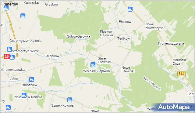 mapa Stare Litewniki, Stare Litewniki na mapie Targeo