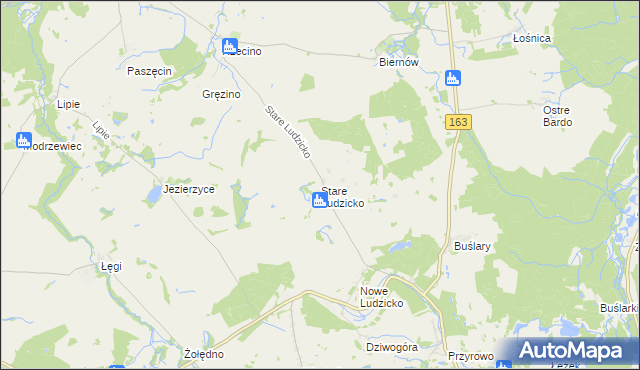 mapa Stare Ludzicko, Stare Ludzicko na mapie Targeo