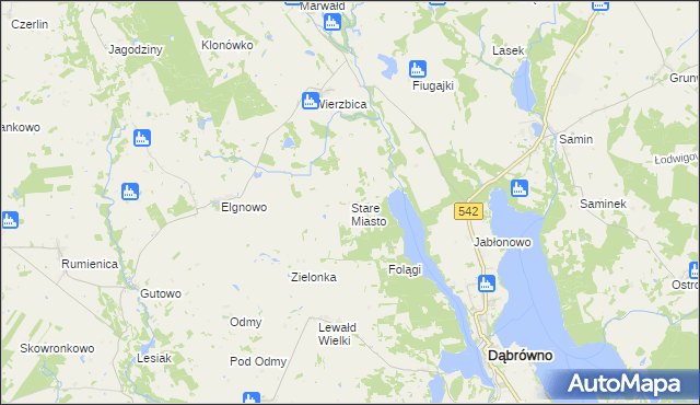 mapa Stare Miasto gmina Dąbrówno, Stare Miasto gmina Dąbrówno na mapie Targeo