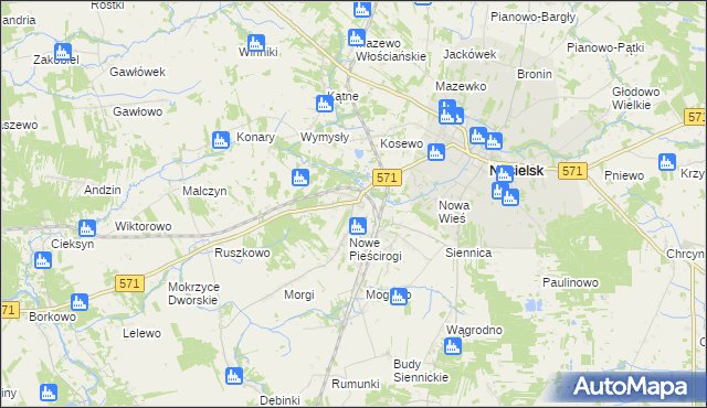 mapa Stare Pieścirogi, Stare Pieścirogi na mapie Targeo