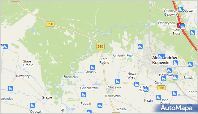 mapa Stare Rożno, Stare Rożno na mapie Targeo