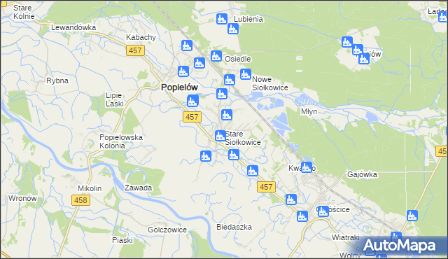 mapa Stare Siołkowice, Stare Siołkowice na mapie Targeo