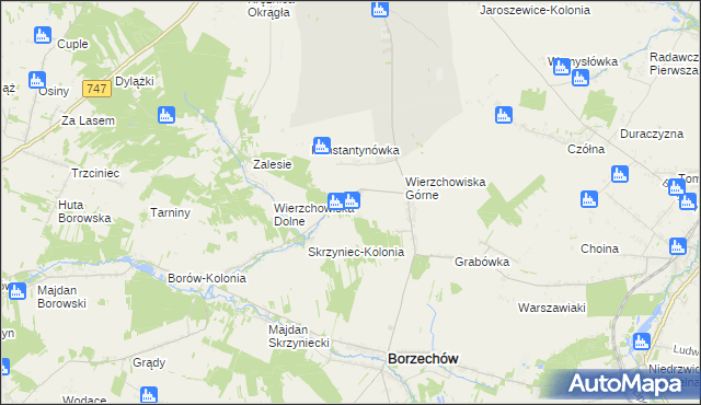 mapa Stare Wierzchowiska, Stare Wierzchowiska na mapie Targeo