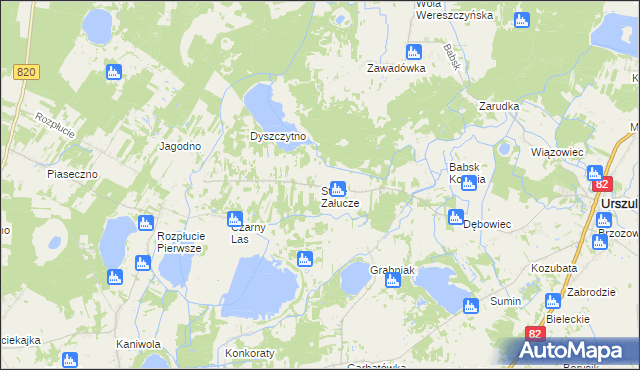 mapa Stare Załucze, Stare Załucze na mapie Targeo