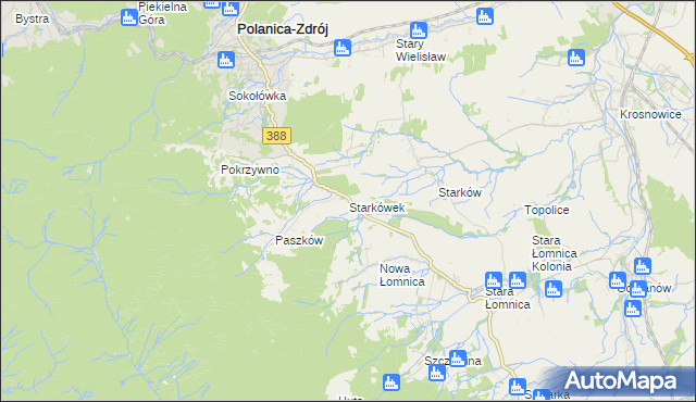 mapa Starkówek, Starkówek na mapie Targeo