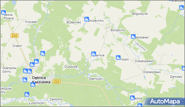 mapa Starnice, Starnice na mapie Targeo