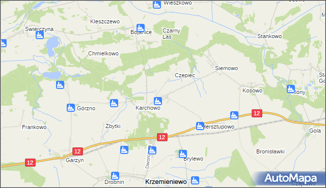 mapa Stary Belęcin, Stary Belęcin na mapie Targeo