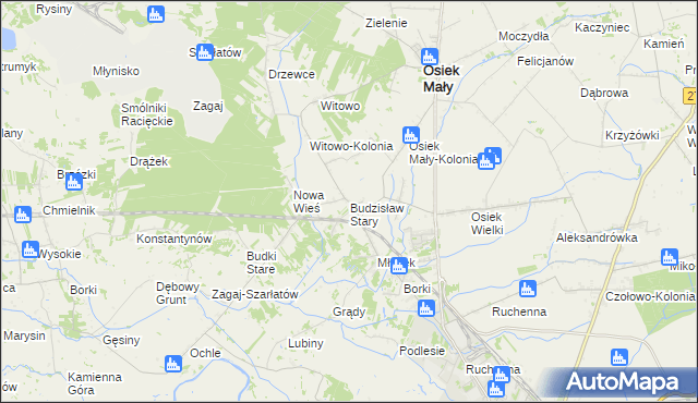 mapa Stary Budzisław, Stary Budzisław na mapie Targeo