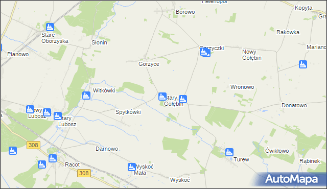 mapa Stary Gołębin, Stary Gołębin na mapie Targeo
