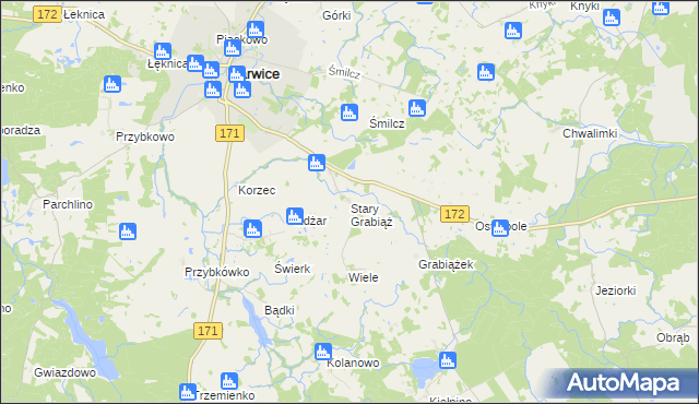 mapa Stary Grabiąż, Stary Grabiąż na mapie Targeo