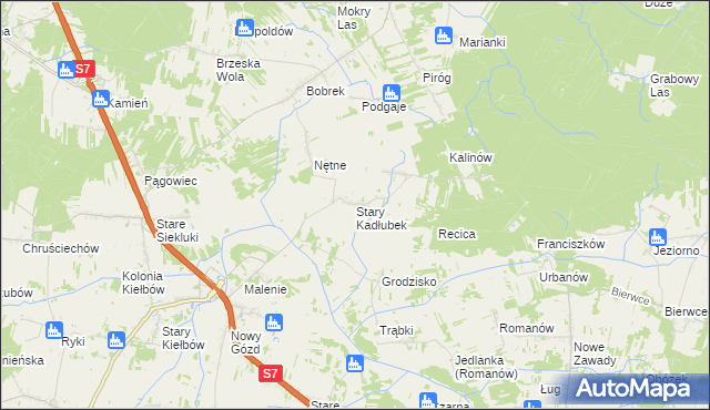 mapa Stary Kadłubek, Stary Kadłubek na mapie Targeo