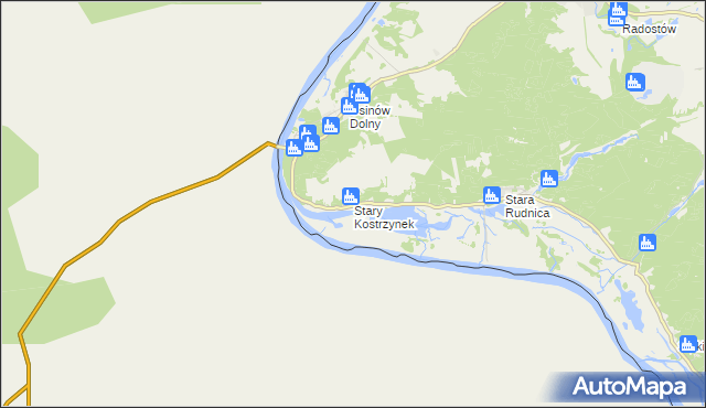 mapa Stary Kostrzynek, Stary Kostrzynek na mapie Targeo