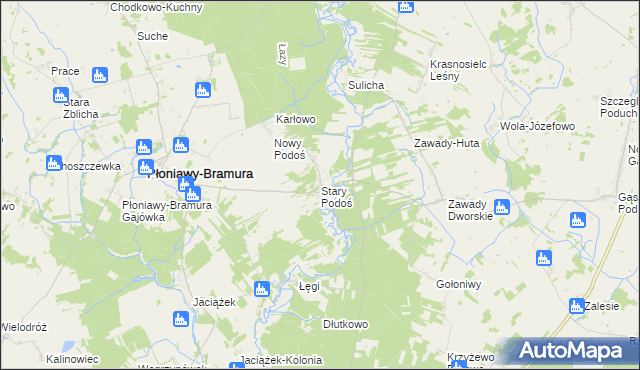 mapa Stary Podoś, Stary Podoś na mapie Targeo