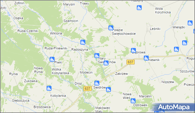 mapa Stary Świętochów, Stary Świętochów na mapie Targeo