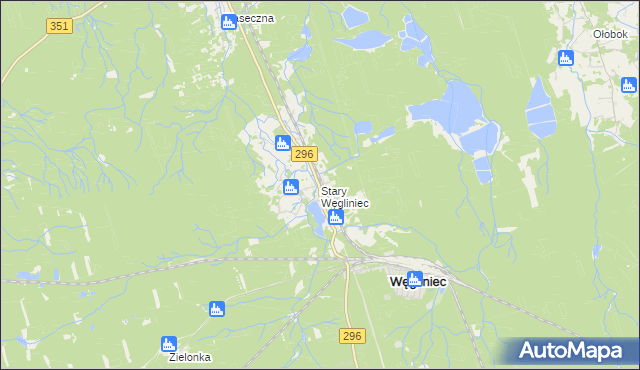 mapa Stary Węgliniec, Stary Węgliniec na mapie Targeo