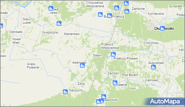mapa Stasin gmina Długosiodło, Stasin gmina Długosiodło na mapie Targeo
