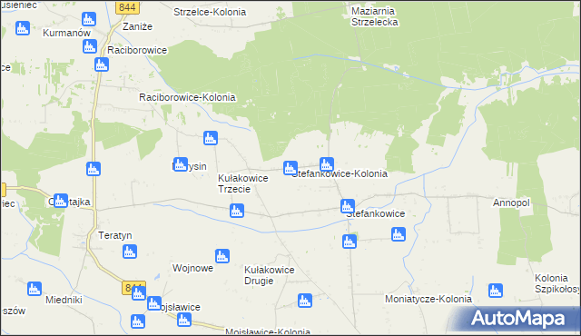 mapa Stefankowice-Kolonia, Stefankowice-Kolonia na mapie Targeo