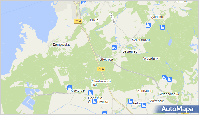 mapa Steknica, Steknica na mapie Targeo